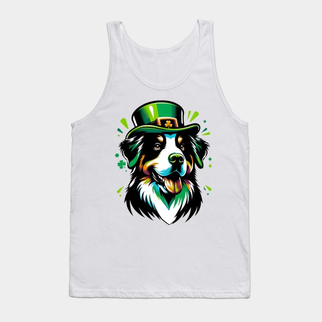 Entlebucher Mountain Dog in Saint Patrick's Day Festive Spirit Tank Top by ArtRUs